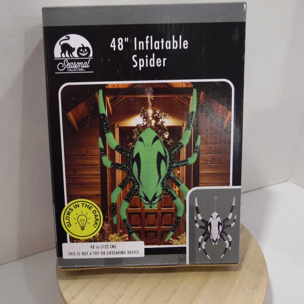 Huge 48 inch Inflatable Spider that also Glows in the dark Use inside or out